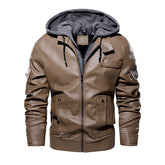Men's Leather Coat US Size Fashion Warm